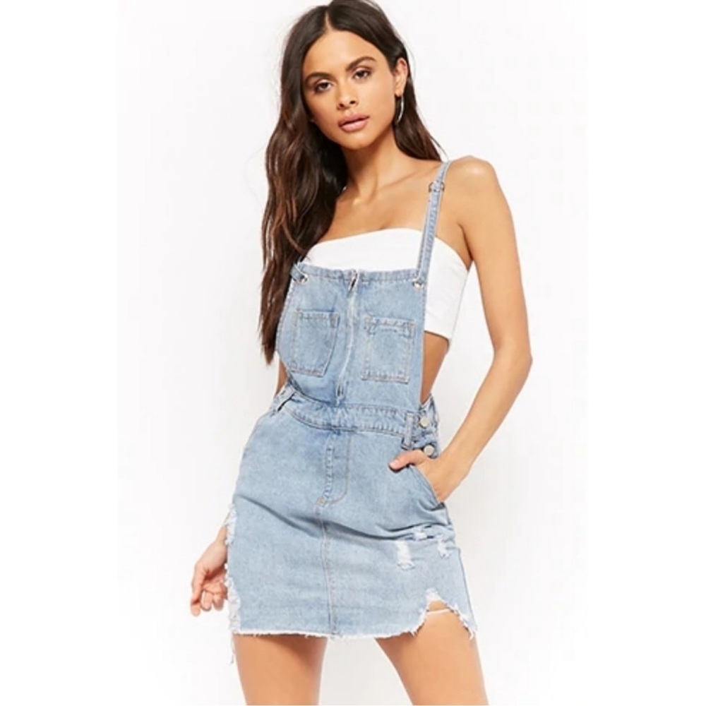 Emory Park Women’s Denim Skirt Overalls size large